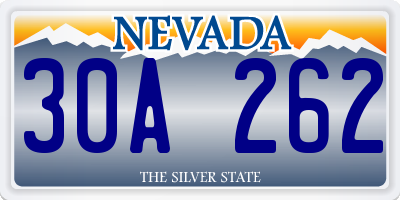 NV license plate 30A262