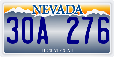 NV license plate 30A276