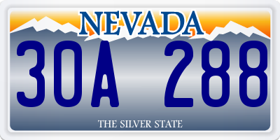 NV license plate 30A288