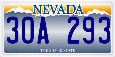 NV license plate 30A293