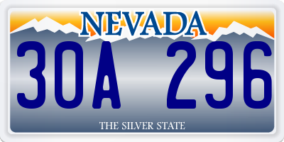 NV license plate 30A296