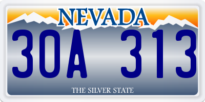 NV license plate 30A313