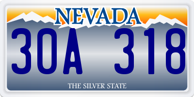 NV license plate 30A318