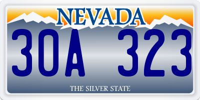 NV license plate 30A323