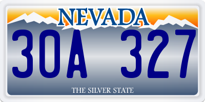 NV license plate 30A327