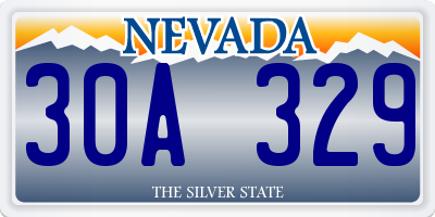 NV license plate 30A329