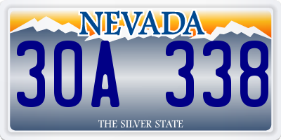 NV license plate 30A338