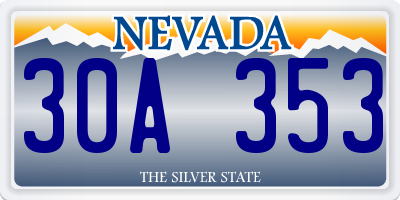 NV license plate 30A353