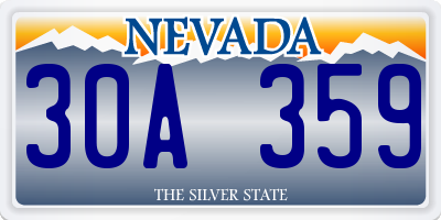 NV license plate 30A359