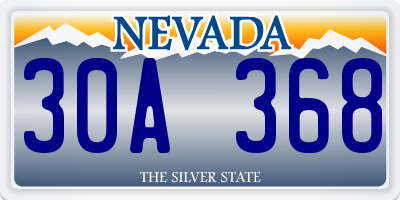 NV license plate 30A368