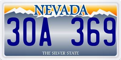 NV license plate 30A369