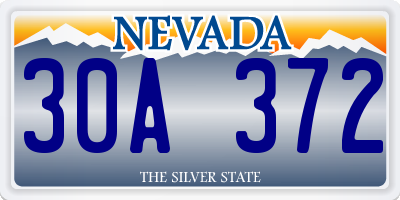 NV license plate 30A372