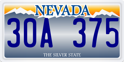 NV license plate 30A375