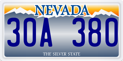 NV license plate 30A380