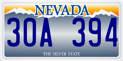 NV license plate 30A394