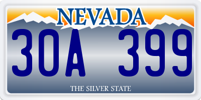 NV license plate 30A399