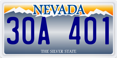NV license plate 30A401