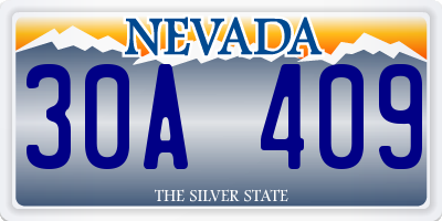 NV license plate 30A409