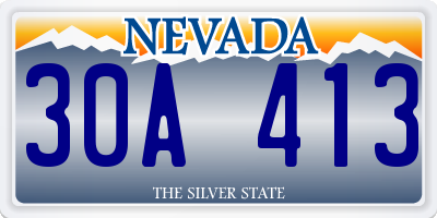 NV license plate 30A413