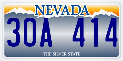 NV license plate 30A414