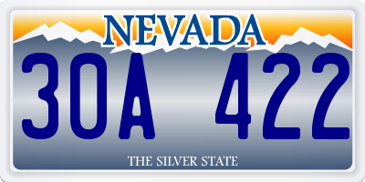 NV license plate 30A422