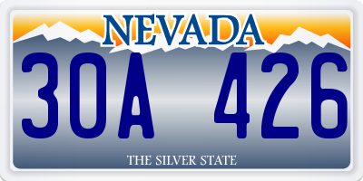 NV license plate 30A426