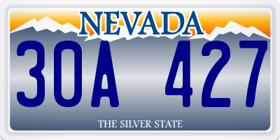 NV license plate 30A427
