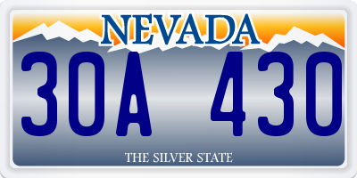 NV license plate 30A430