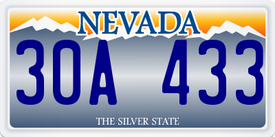 NV license plate 30A433