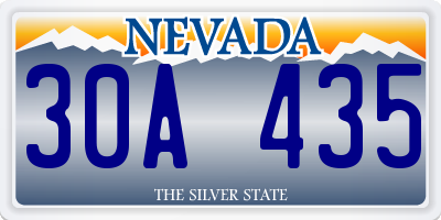 NV license plate 30A435
