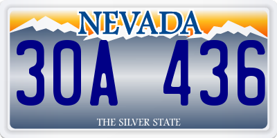 NV license plate 30A436