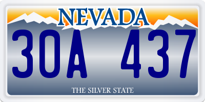 NV license plate 30A437