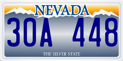NV license plate 30A448