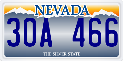 NV license plate 30A466