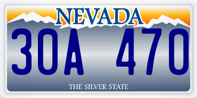 NV license plate 30A470