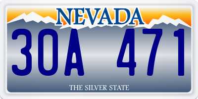 NV license plate 30A471