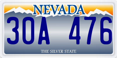 NV license plate 30A476