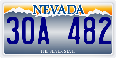 NV license plate 30A482