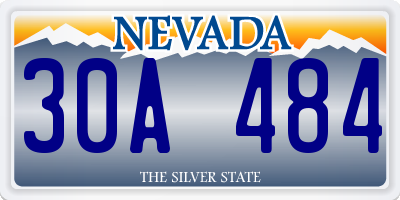 NV license plate 30A484