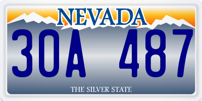NV license plate 30A487