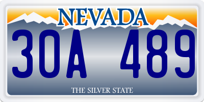 NV license plate 30A489