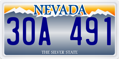NV license plate 30A491