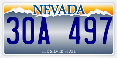 NV license plate 30A497