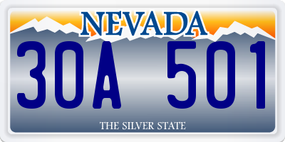 NV license plate 30A501