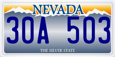 NV license plate 30A503