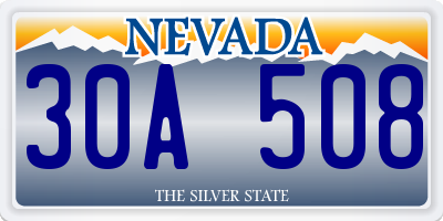 NV license plate 30A508