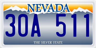 NV license plate 30A511