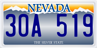 NV license plate 30A519