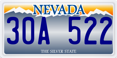 NV license plate 30A522