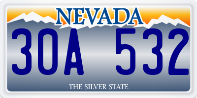 NV license plate 30A532